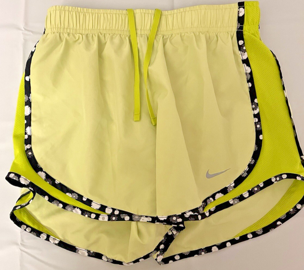 Nike Dri-FIT Tempo Running Shorts Women's XS Volt Lime Reflective Lined